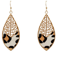 Filigree and Animal Tear Drop Earring