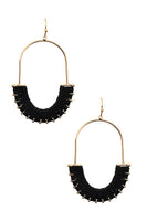 
              Woven Oval Dangle Earrings
            