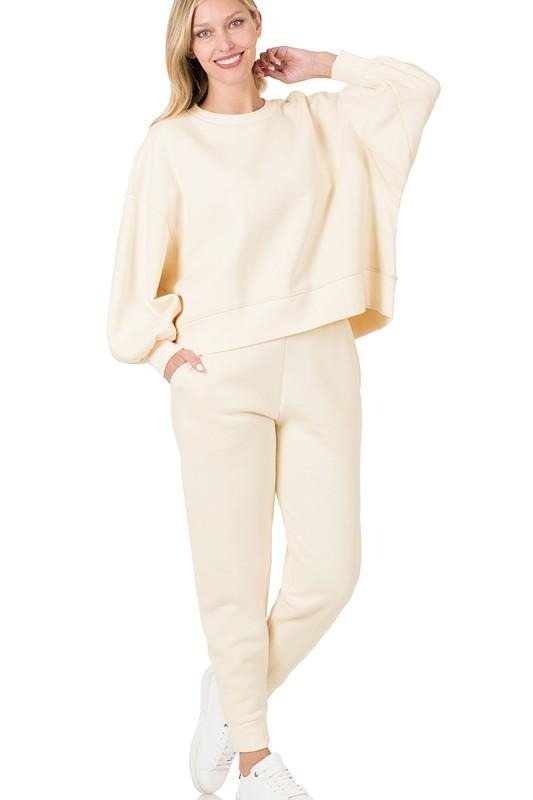 Creamy Clouds Jogger Set
