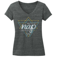 Brunch Nap Repeat V-Neck Tee