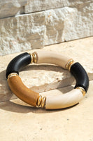 Wood Bead Bangle Bracelet