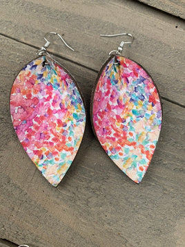 Summer Blooms Leather Earring
