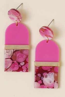 Arched Acrylic Drop Earrings
