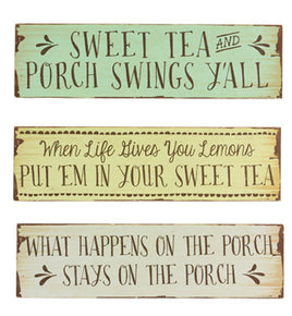 Porch Welcome Signs