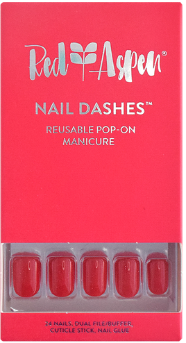 Red Aspen Nail Dashes - Short
