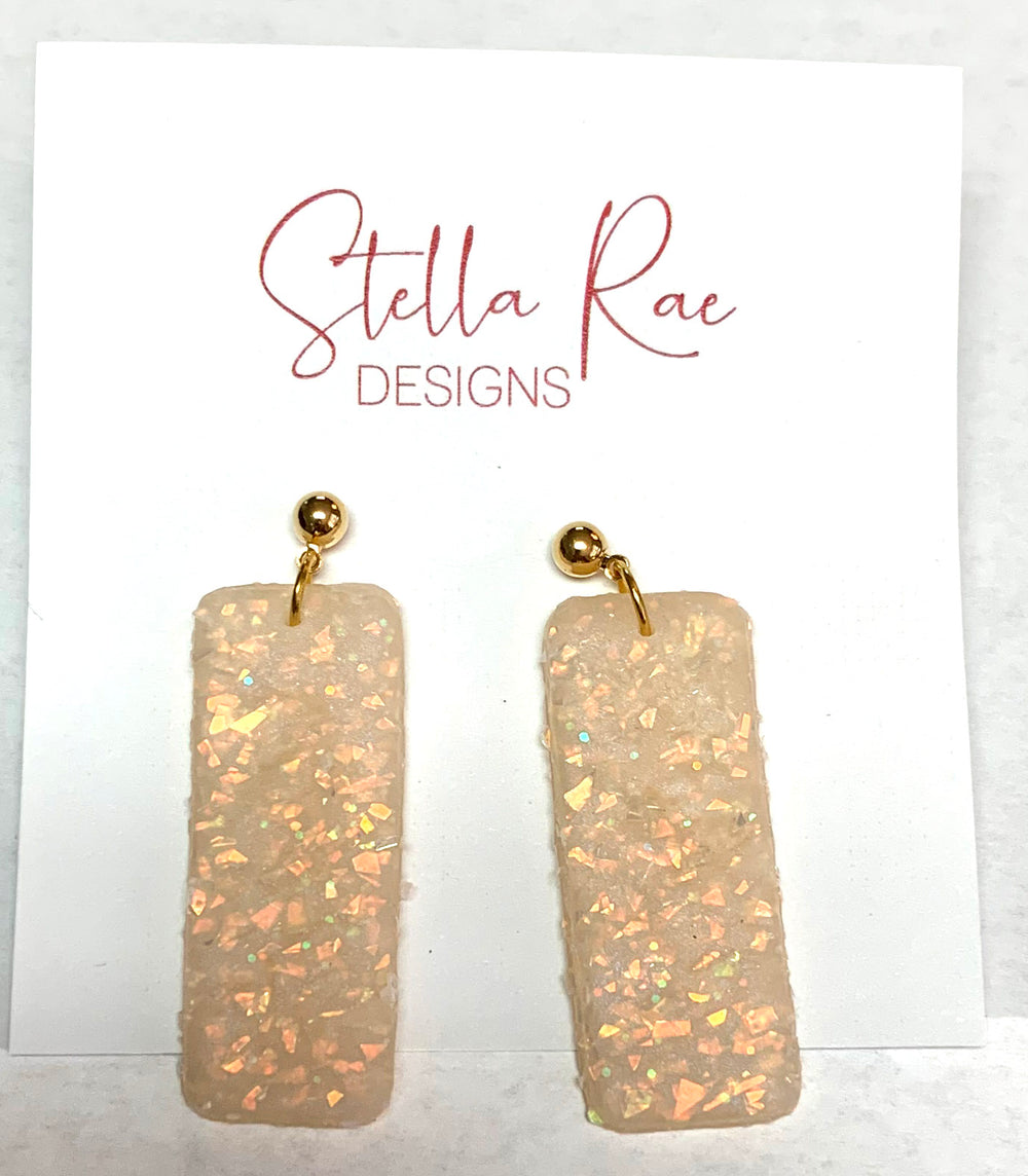 Stella Rae Designs Opal Rectangle Earrings