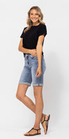 Judy Blue Hi Rise Cuffed Bermuda Shorts