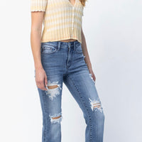 Judy Blue Destroyed Straight Leg Jeans