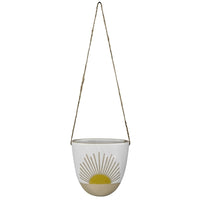 Ceramic Hanging Vase with Sun