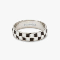 Pura Vida Enameled Checkerboard Ring