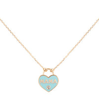 Mama Enameled Heart