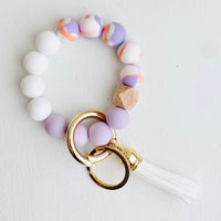 Silcone Bead Bangle Keychain