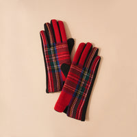 
              Plaid Touch Screen Gloves
            