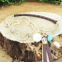 Moroccan & Tassel Charm Bangle