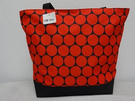 Large Tote Bag Black w/Red Dot