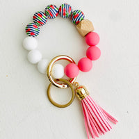 Silcone Bead Bangle Keychain