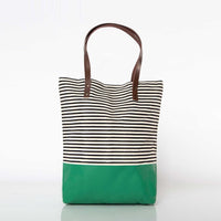 Seaport Stripe Dipped Canvas Tote