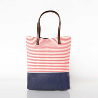 Seaport Stripe Dipped Canvas Tote