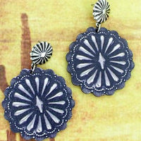 Sunburst Concho Earrings