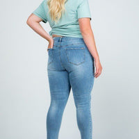 Carla's Mid Rise Distressed Skinny Jean