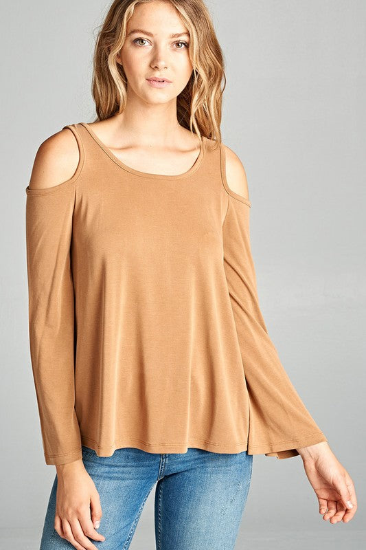 Cold Shoulder with Bell Sleeve