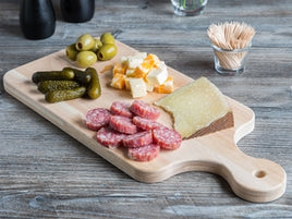 Natural Wood Large Charcuterie Cutting Board 18" x 8"