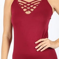 Seamless Lattice Front Cami Top