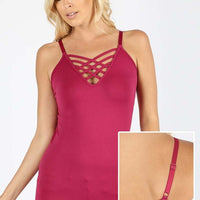 Seamless Lattice Front Cami Top