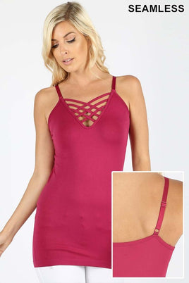 Seamless Lattice Front Cami Top