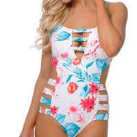 One Piece Bathing Suit with Strapping Details