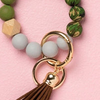 Silcone Bead Bangle Keychain