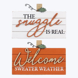 Wood Sign Set Sweater Weather