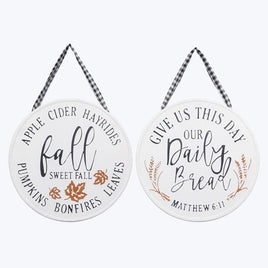 Round Fall Metal Signs