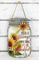 Metal Mason Jar Sign