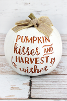 
              White Resin Harvest Pumpkin
            