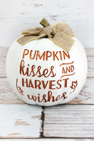 White Resin Harvest Pumpkin