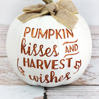 White Resin Harvest Pumpkin