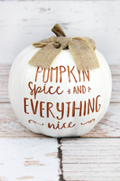 
              White Resin Harvest Pumpkin
            