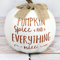 White Resin Harvest Pumpkin