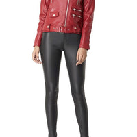 Faux Leather Black Jeans