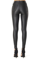 Faux Leather Black Jeans