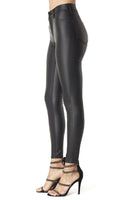 Faux Leather Black Jeans