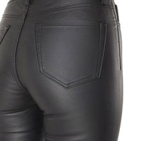 Faux Leather Black Jeans