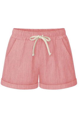 Drawstring Casual Rolled Shorts