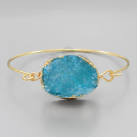 Designer Druzy Blue Wire Bracelet