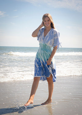 Simply Southern Tie Dyed Tie Shoulder Dress