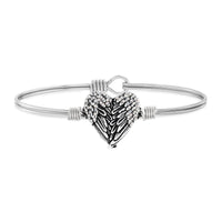 
              Angel Wing Crystal Heart Bangle Braclet
            