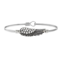 Angel Wing Crystal Bangle Bracelet
