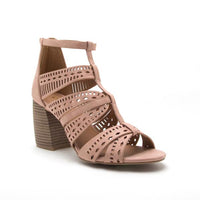 Blush Cut Out Straps Sandal