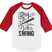Hey Batter Raglan Red Jersey